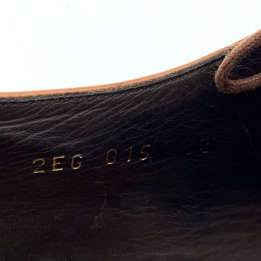 Q12286 Prada size 40.5 brown Baroque carved lace-up thick-soled leather shoes wi - Picture 6 of 9